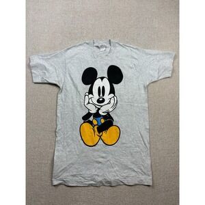 Vintage Mickey And Co Mens Mickey Mouse Gray Shirt Size Medium / M